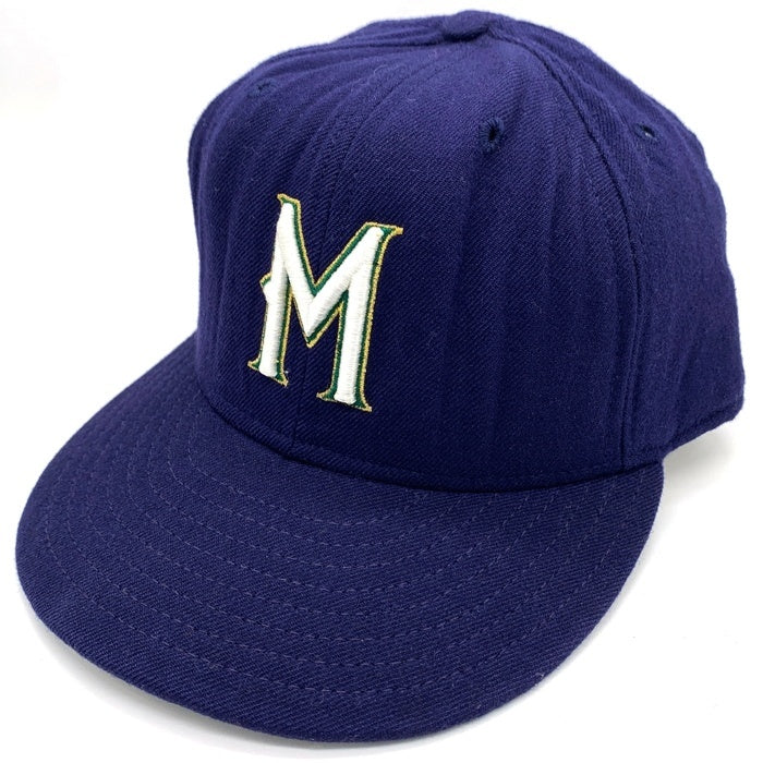 90's New Era ニューエラ 59FIFTY MLB ミルウォーキー・ブリュワーズ ウールベースボールキャップ ネイビー USA製 Size 7 3/8 (58.7cm) 福生店