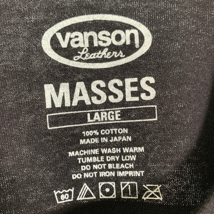 MASSES マシス 26SS VANSON バンソン L/S T-SHIRT プリント ロングスリーブTシャツ 長袖 ブラック Size L 福生店