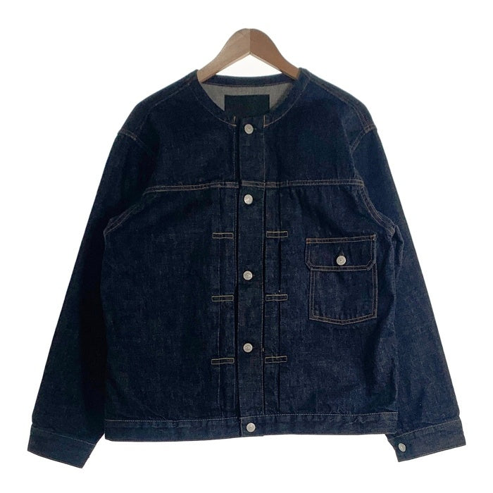 CALEE キャリー 1st TYPE NO COLLAR DENIM JACKET ノーカラー デニムジャケット インディゴ Size L 福生店