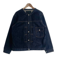 CALEE キャリー 1st TYPE NO COLLAR DENIM JACKET ノーカラー デニムジャケット インディゴ Size L 福生店