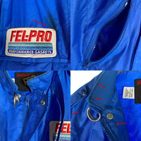80's King Louie キングルイ PRO FIT FEL-PRO PERFORMANCE GASKETS ジップアップ ナイロン ジャケット ブルー Size S 福生店