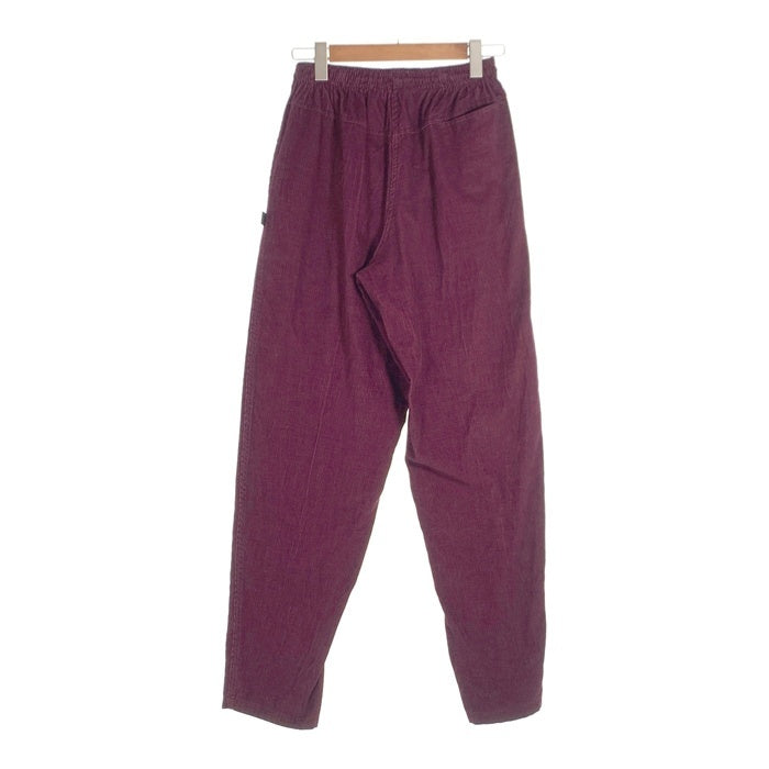 80-90's STUSSY ステューシー コーデュロイ ビーチパンツ テーパード ボルドー USA製 黒タグ Size M 福生店