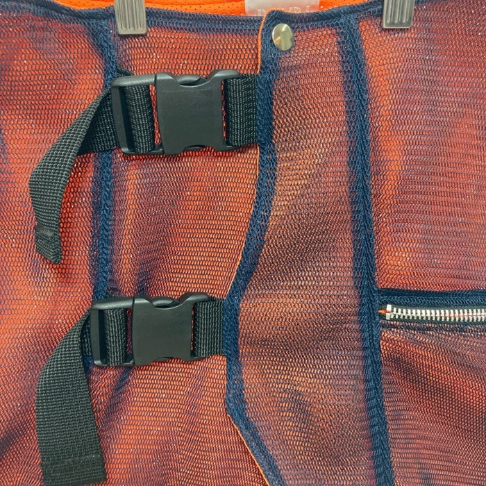 NIIMI 変形裏メッシュラップ巻スカート ネイビー×オレンジ size- 瑞穂店