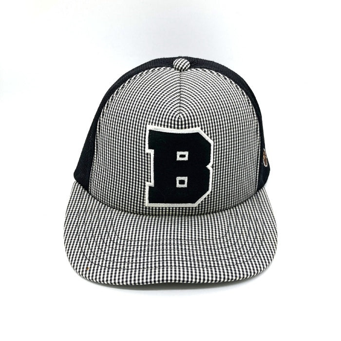 A BATHING APE アベイシングエイプ Bワッペン チェック メッシュキャップ ブラック 瑞穂店