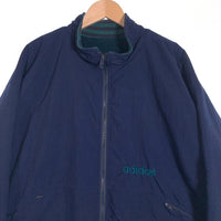 90`s Adidas アディダス ジップアップ ナイロン ジャケット ネイビー Size nL 福生店