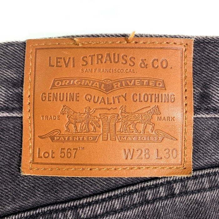 Levi's リーバイス 567 STAY LOOSE FLARE デニムパンツ ブラック A4718-0002 Size W28 L30 福生店