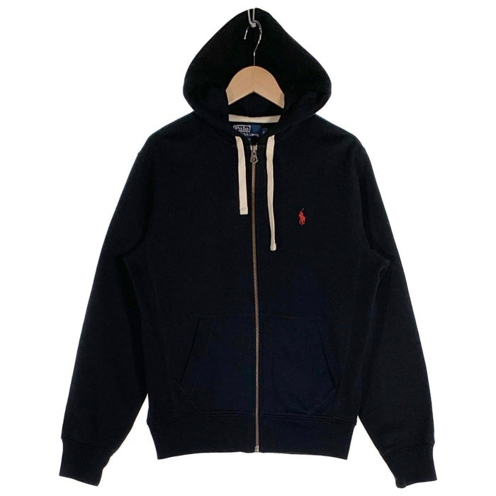 POLO RALPH LAUREN ポロ ラルフローレン フード裏サーマル ジップアップ パーカー フーディー ブラック Size Ｓ 福生店