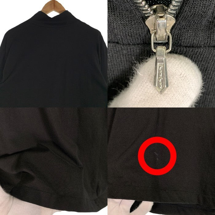 agnes.b homme. アニエスベーオム ハーフジップ ハイネックカットソー コットン ブラック フランス製 Size 2 福生店