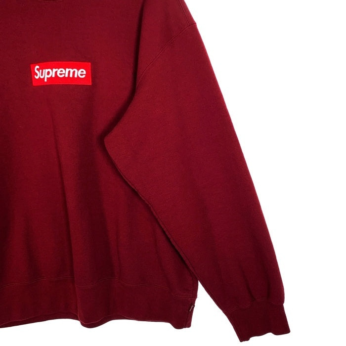 SUPREME シュプリーム 22AW Box Logo Crew Neck ボックス クルーネック スウェット バーガンディー カナダ製 Size XL 福生店