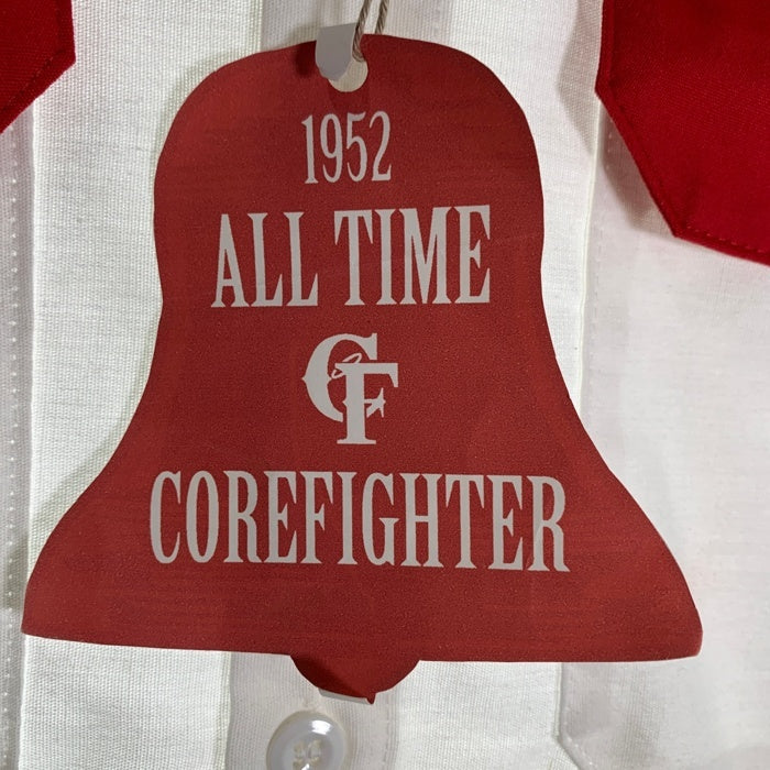 CORE FIGHTER コアファイター 2トーン 半袖ワークシャツ 刺繡 ホワイト レッド Size L 相当 福生店