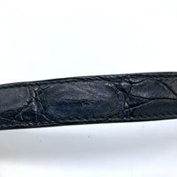 GUCCI グッチ レザーブレスレット ブラック ゴールド 137022 Size 腕回り19-20cm 瑞穂店