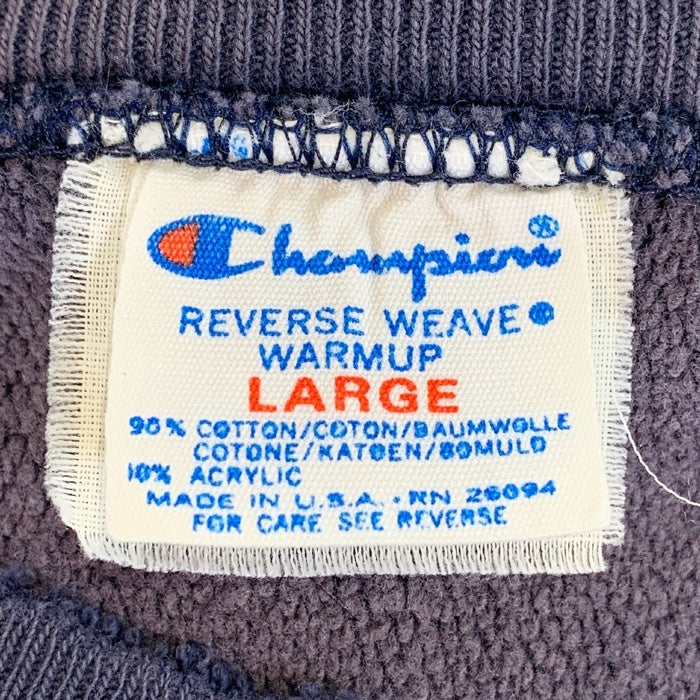 80's Champion チャンピオン IOWA リバースウィーブ クルーネックスウェットトレーナー ネイビー トリコタグ Size L 福生店