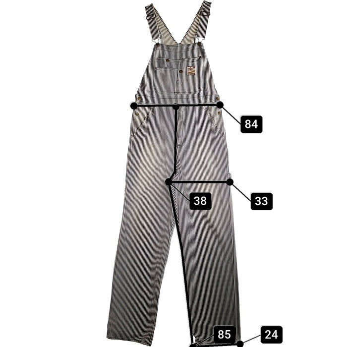 Schott ショット ヒッコリー ストライプ オーバーオール ホワイト 3106003 Size 32 福生店
