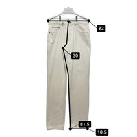 KENZO JEANS ケンゾージーンズ 北斎タグ メタルパッチ ボタンフライ デニムパンツ 生成り size79cm-① 瑞穂店