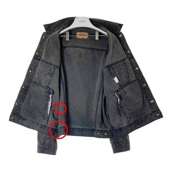 Levi's リーバイス 70507-0270 USA製 ボタン裏715 後染めブラック ハンドポケット トラッカージャケット Gジャン ブラック sizeL 瑞穂店