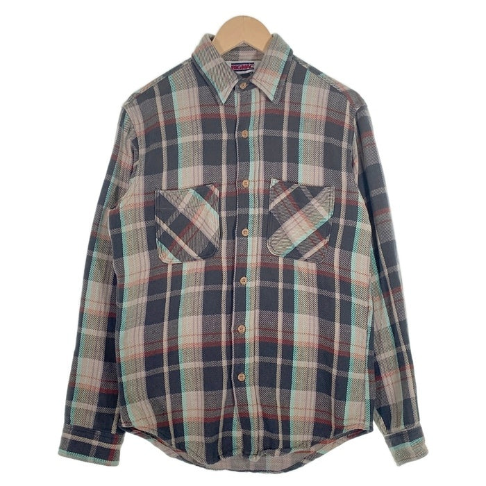 80's BIG MAC ビッグマック フランネルチェックシャツ グレー USA製 Size S 福生店