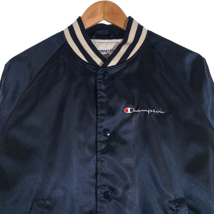 Supreme シュプリーム 13SS Champion チャンピオン Satin Jacket サテンジャケット スタジャン ネイビー Size S 福生店