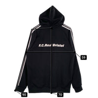 F.C.Real Bristol エフシーレアルブリストル 24SS TRAINING TRACK HOODIE トレーニングトラックフーディー ジャージ ブラック FCRB-240013 Size L 福生店