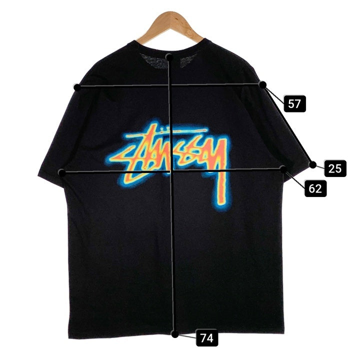 STUSSY ステューシー 24SS THERMAL STOCK TEE サーモグラフィー プリント Tシャツ ブラック Size XL 福生店