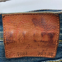 EVISU エヴィス Lot2001 ボタンフライ テーパードデニムパンツ ジーンズ ライトブルー Size 30×32 瑞穂店