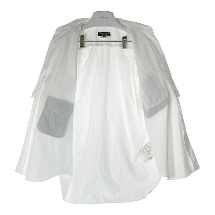 COMME des GARCONS HOMME PLUS コムデギャルソンオムプリュス PE-B037 ダブルポケット 半袖シャツ ホワイト sizeXS 瑞穂店