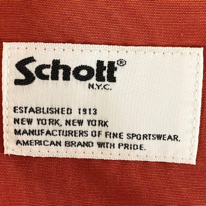 Schott ショット 782-3123017 ローズ刺繍 半袖ワーク オープンカラーシャツ オレンジ sizeM 瑞穂店