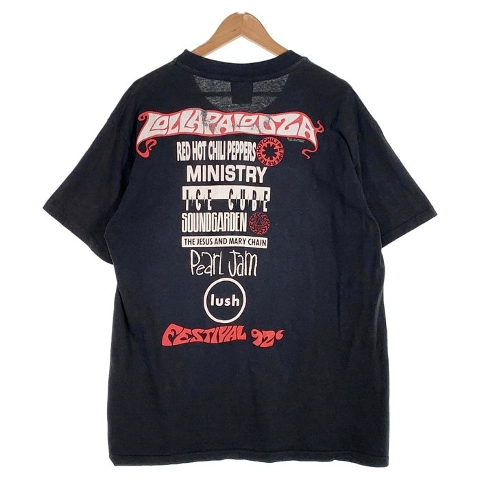 90's LOLLAPALOOZA ロラパルーザ フェスティバル 92 プリントTシャツ Giant USA製 1992コピーライト Size XL 福生店
