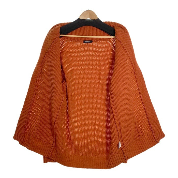 BURBERRY BLACK LABEL バーバリーブラックレーベル ショールカラーウールカーディガン オレンジ Size 3 福生店