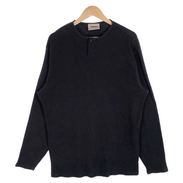 ESSENTIALS エッセンシャルズ ヘンリーネック サーマル ロングスリーブTシャツ ブラック オーバーサイズ Size S 福生店