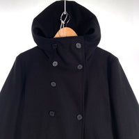 Calvin Klein PLATINUM カルバンクライン プラチナム ダブルブレスト フード ウールロングコート ブラック Size 36 福生店