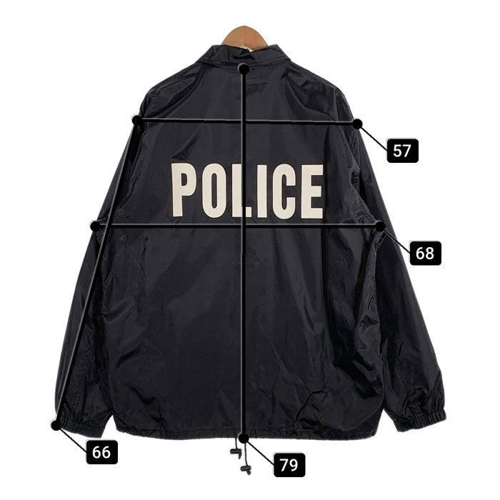FOSTEX ナイロン コーチジャケット POLICEプリント ブラック Size 3 福生店