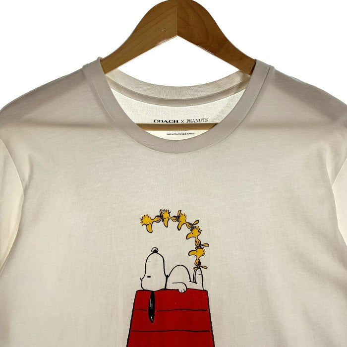 COACH コーチ 21SS PEANUTS ピーナッツ スヌーピー プリントTシャツ ホワイト Size M 福生店