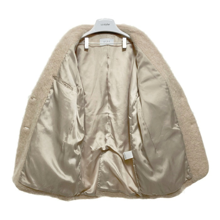 ETRE TOKYO エトレトウキョウ ウール モヘア 2B テーラードジャケット アイボリー 1221501038-0 Size M 瑞穂店