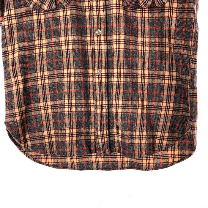 PENDLETON ペンドルトン 70's USA製 ウールシャツ 両ポケット ベージュxブルー sizeL 瑞穂店