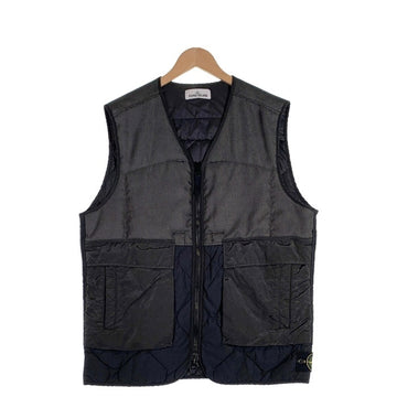 STONE ISLAND ストーンアイランド MODIFIED PANAMA ナイロンミックス ジップアップベスト 中綿 プリマロフト ブラック 7515G0840 size L 福生店