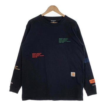 Carhartt WIP カーハート HERON PRESTON ヘロンプレストン LS TEE ロングスリーブTシャツ ブラック 刺繡 HMAB005F18719057 Size M 福生店