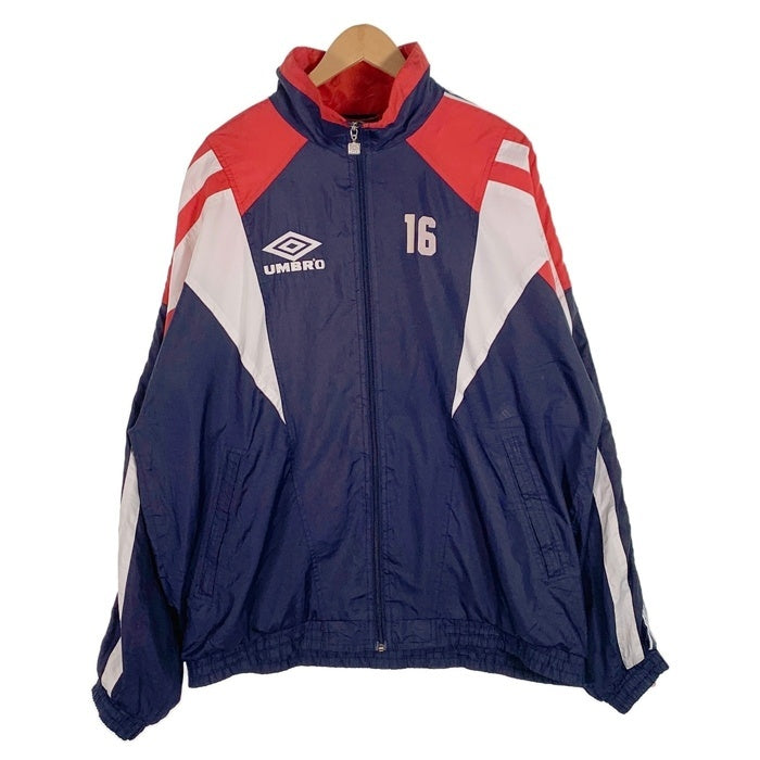 00's UMBRO アンブロ トラックジャケット ポリエステル ネイビー レッド ホワイト  Size XL 福生店