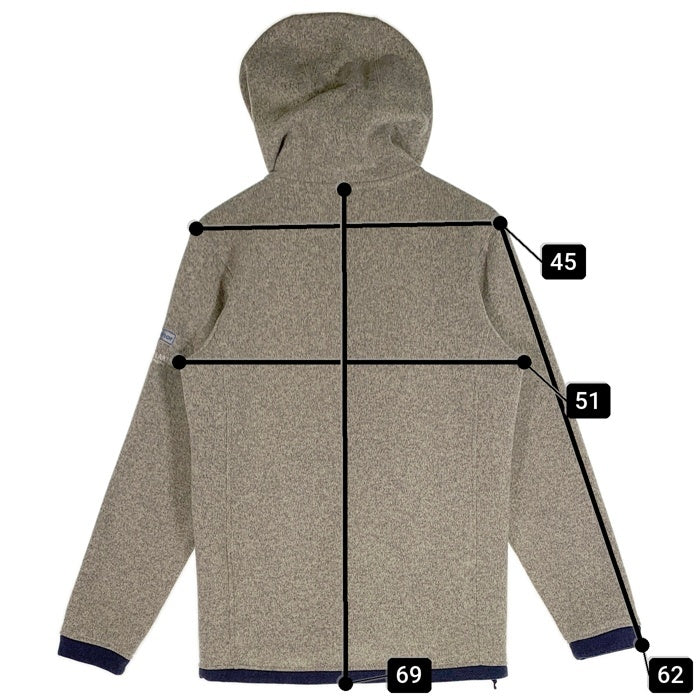 Karrimor カリマー journey parka ジャーニーパーカー ジップアップニットパーカー グレー ネイビー 27-13F Size L 福生店