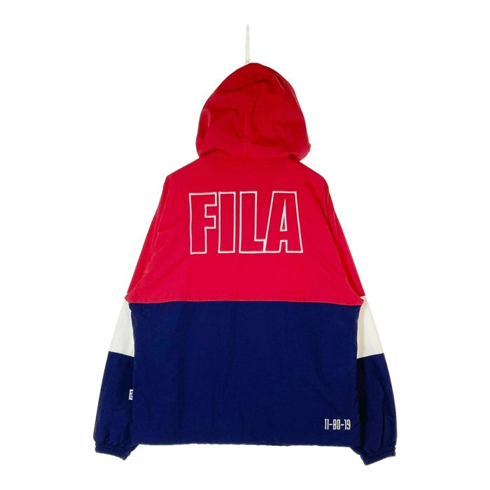 FILA フィラ FM9495 ナイロン プルオーバー アノラックジャケット レッド sizeM 瑞穂店