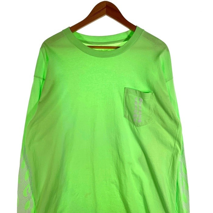 Chrome Hearts クロムハーツ POCKET L/S TEE ポケット ロングスリーブTシャツ フレイムプリント ライムグリーン Size XL 福生店