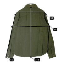 UES ウエス コットン ムラサテン ワークシャツ オリーブ size4 瑞穂店