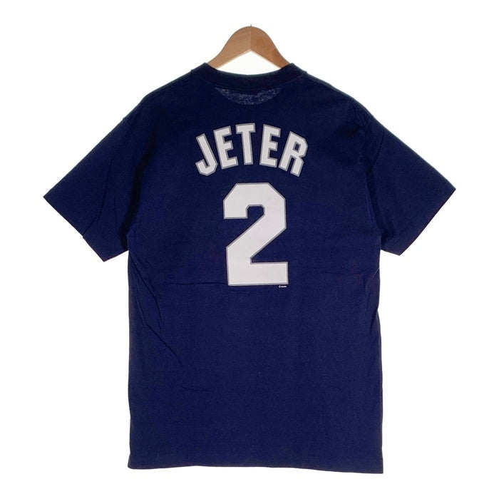 90's majestic マジェスティック Newyork Yankees ニューヨーク ヤンキース JETTER 2 半袖 Tシャツ ネイビー USA製 Size L 福生店