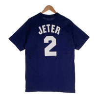 90's majestic マジェスティック Newyork Yankees ニューヨーク ヤンキース JETTER 2 半袖 Tシャツ ネイビー USA製 Size L 福生店