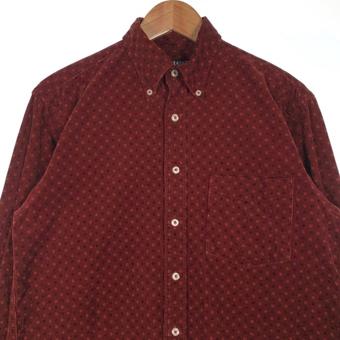 CHAPS RALPH LAUREN チャップス ラルフローレン ボタンダウン コーデュロイシャツ 総柄 ボルドー Size M 福生店
