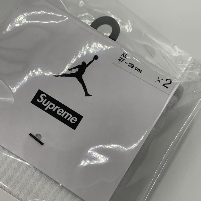 SUPREME シュプリーム 24AW Jordan Crew Socks (2Pack) ジョーダン クルーソックス 2パック ホワイト Size XL (27-29cm)  福生店