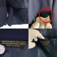 American Trend アメリカントレンド 2B テーラードジャケット 紺ブレ ネイビー 金ボタン USA製 Size XL 相当 福生店