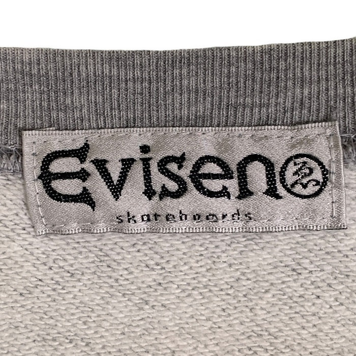 EVISEN SKATEBORDS エビセン 路滑板 プリント スウェットクルーネックトレーナー グレー Size L 相当 福生店
