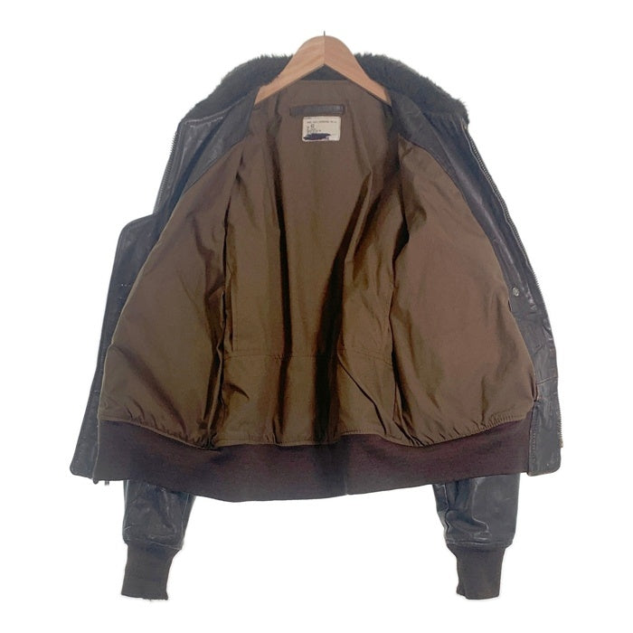 U.S. NAVY 米海軍 USN G-1 LEATHER FLIGHT JACKET レザー フライト ジャケット グレー 8415-00-526-7624 Size 48 福生店