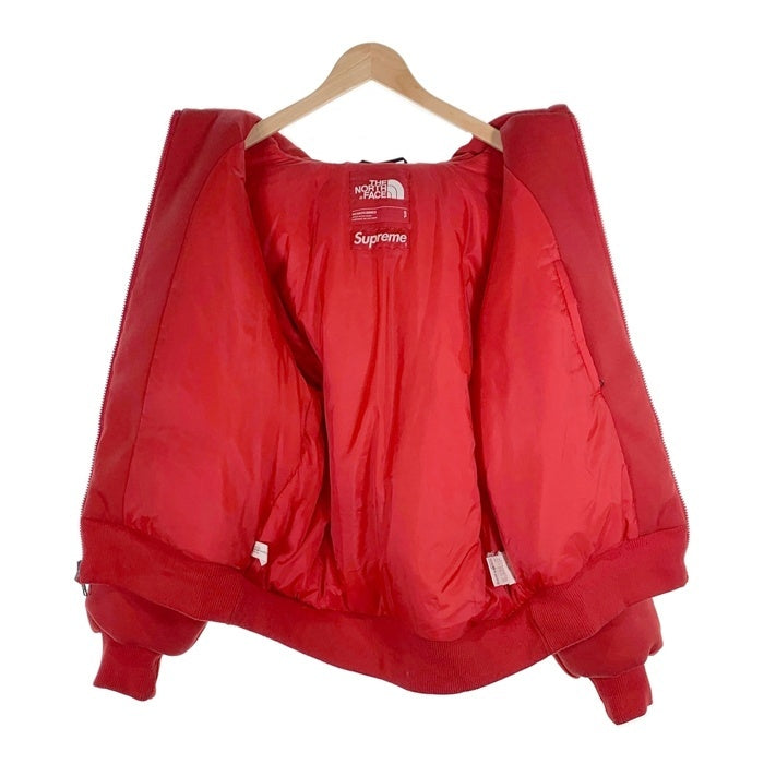 SUPREME シュプリーム 24AW THE NORTH FACE ノースフェイス Down Filled Zip Up Hooded Sweatshirt ダウンフィルド ジップアップ スウェットパーカー レッド NY52400I Size S 福生店