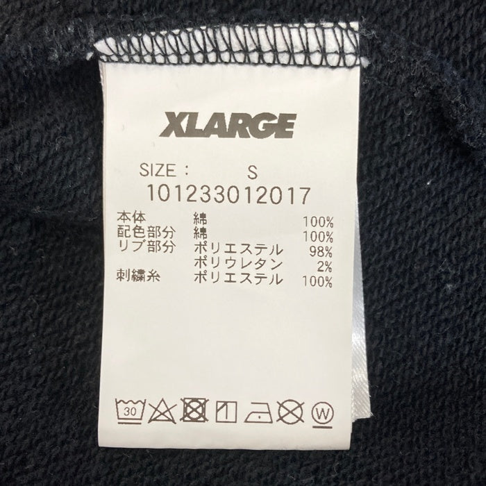 X-LARGE エクストララージ ベースボールロゴ Vネックスウェットトレーナー ブラック 101233012017 Size S 瑞穂店